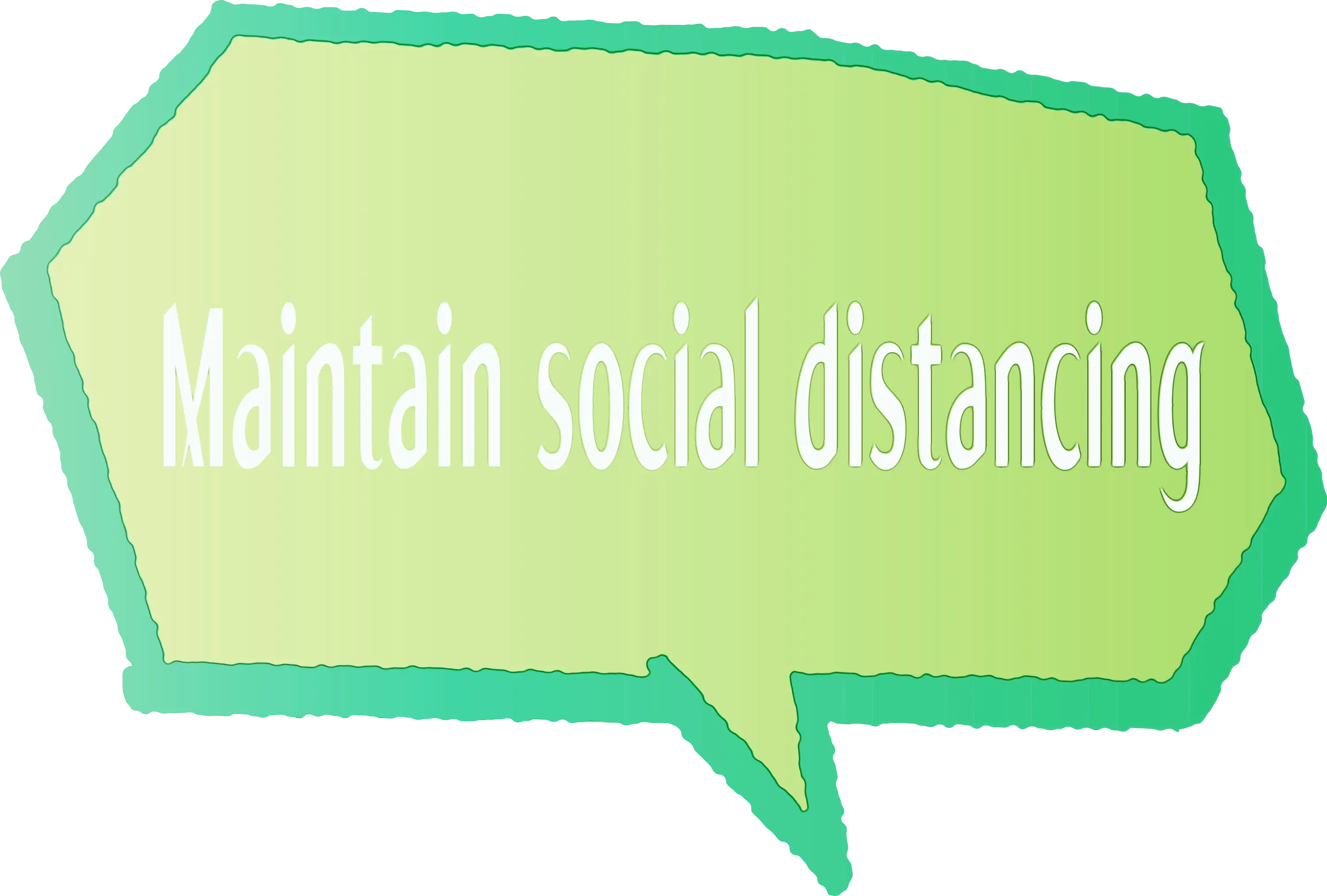 Social Distancing Message Graphic