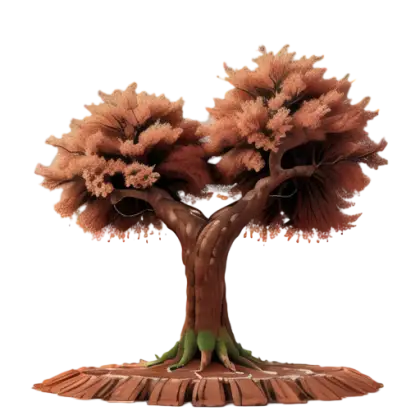 Beautiful Tree with Two Branches