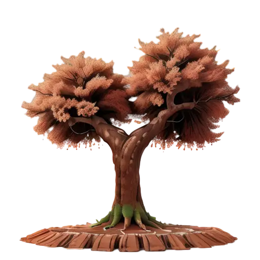 Beautiful Tree with Two Branches