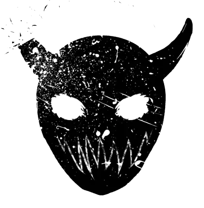 Black Devil Mask with Horns