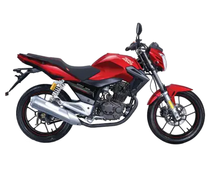 Red Motorcycle with Sleek Design