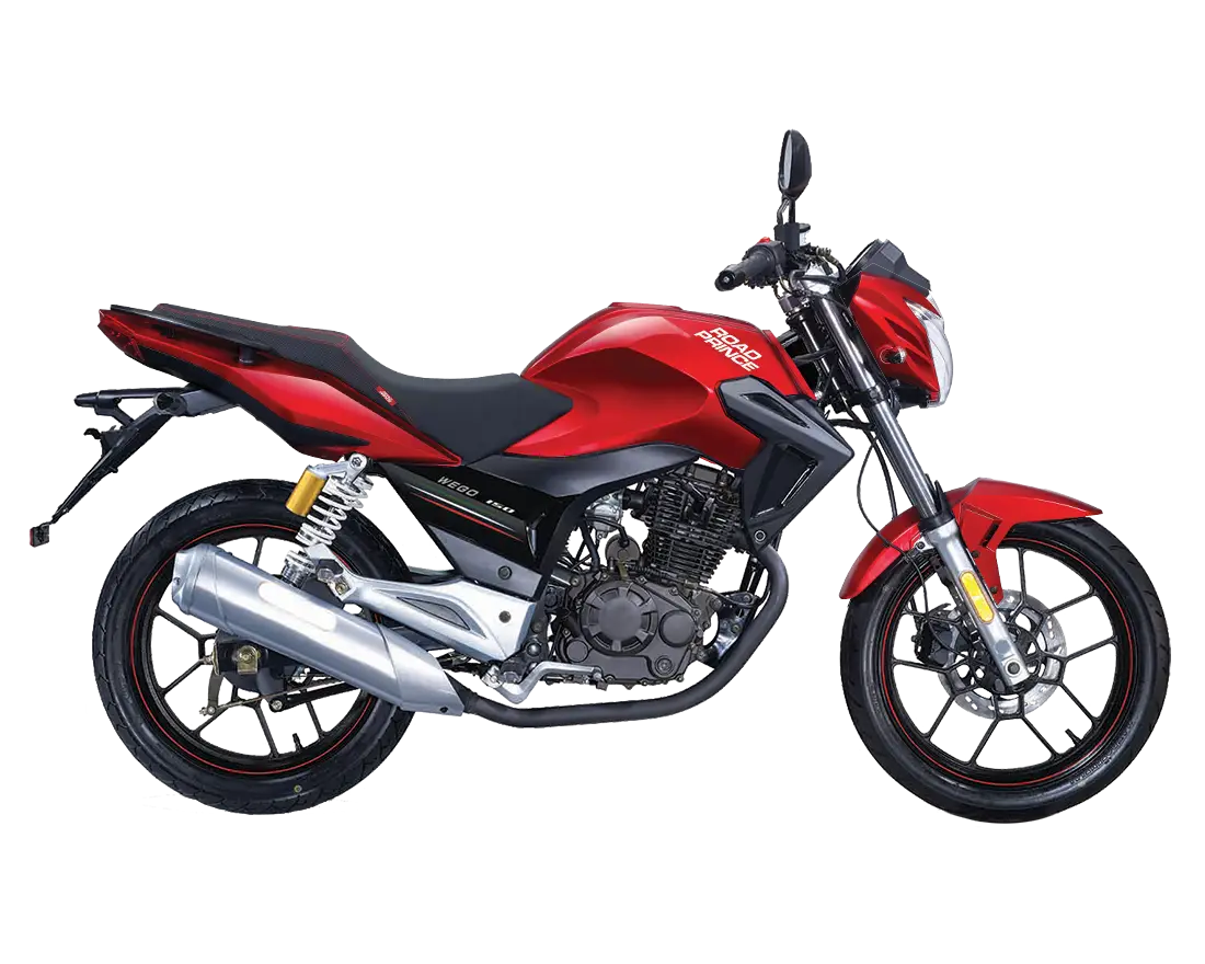 Red Motorcycle with Sleek Design