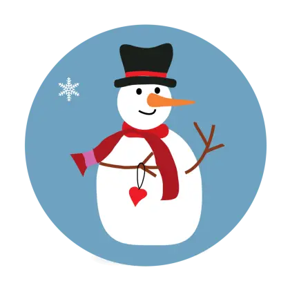 Cute Festive Snowman with Accessories