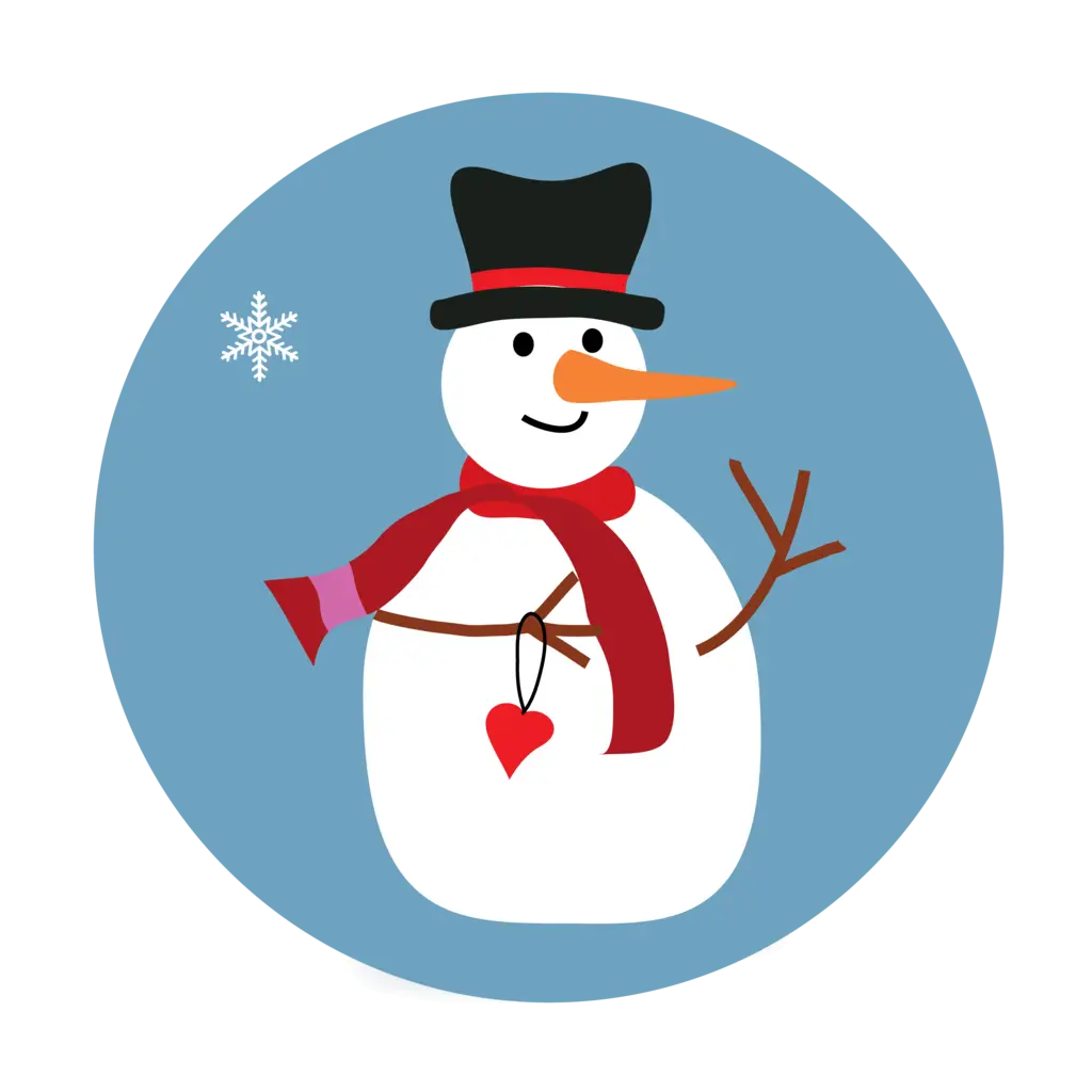 Cute Festive Snowman with Accessories