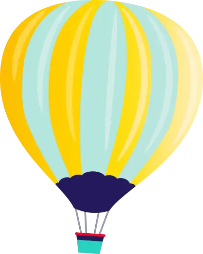 Colorful Hot Air Balloon Illustration