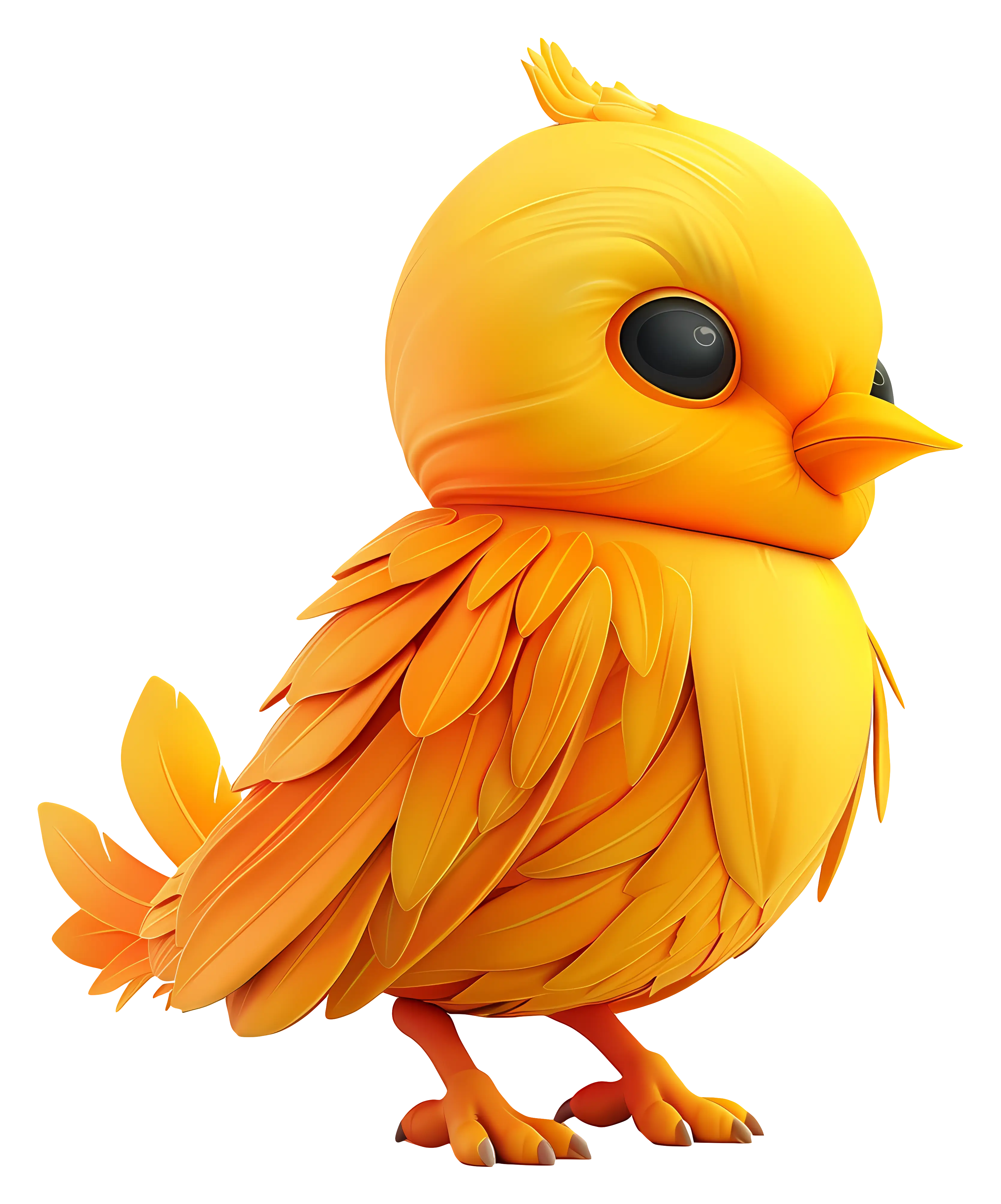 Cute Yellow Bird Illustration