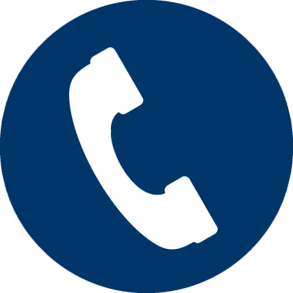 Phone Icon on a Blue Circular Background