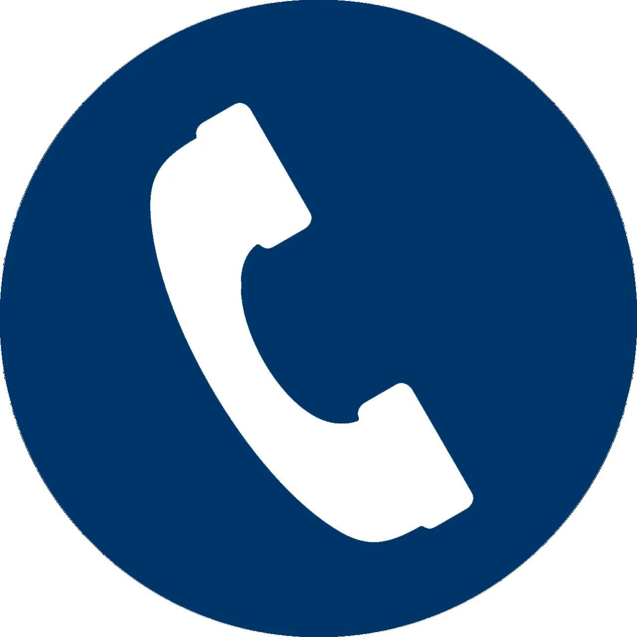 Phone Icon on a Blue Circular Background