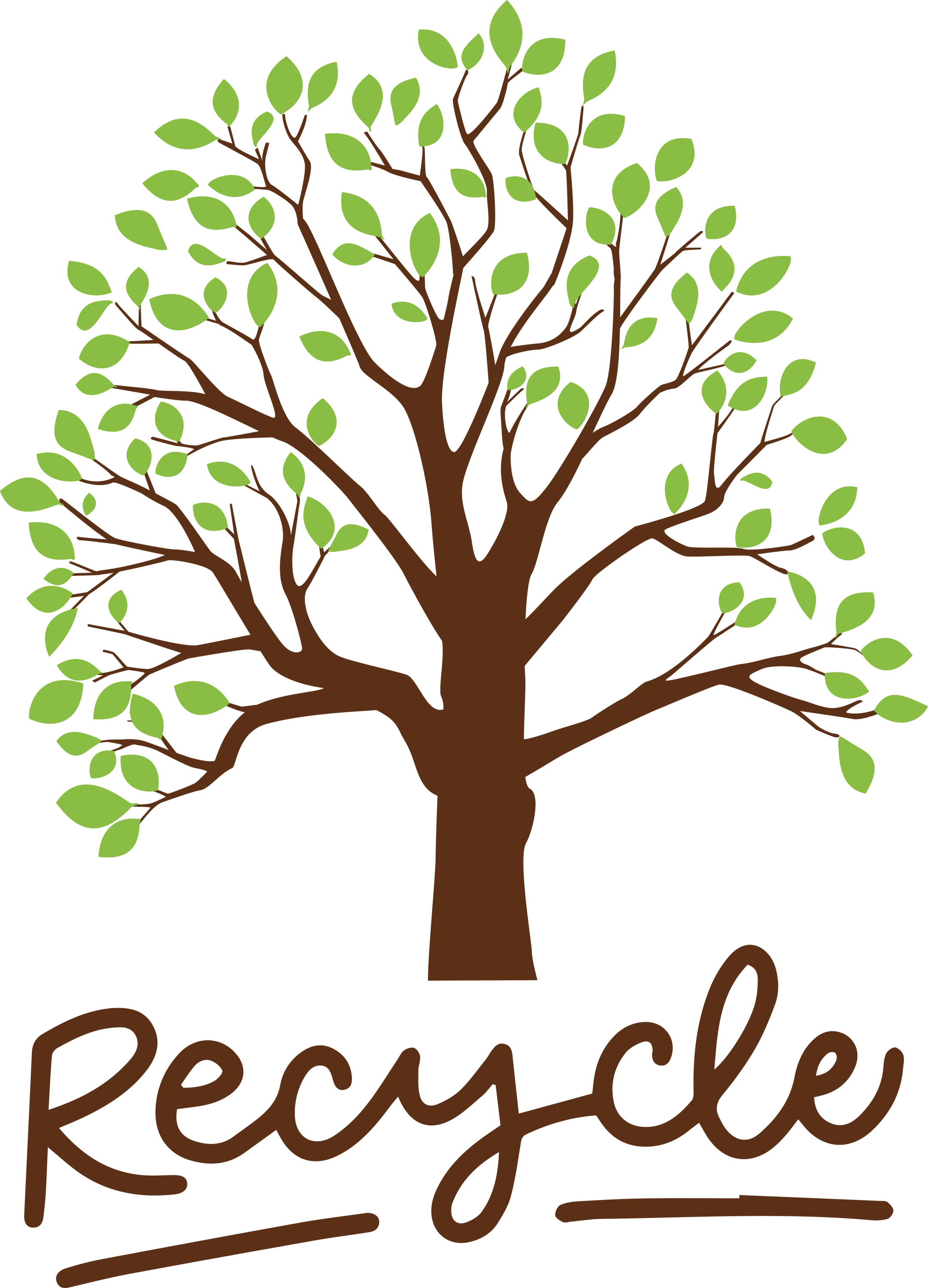 Lush Leafy Recycling Tree Logo