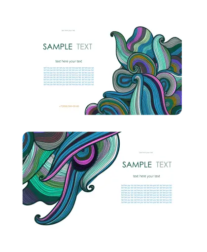 Colorful Abstract Design with Sample Text
