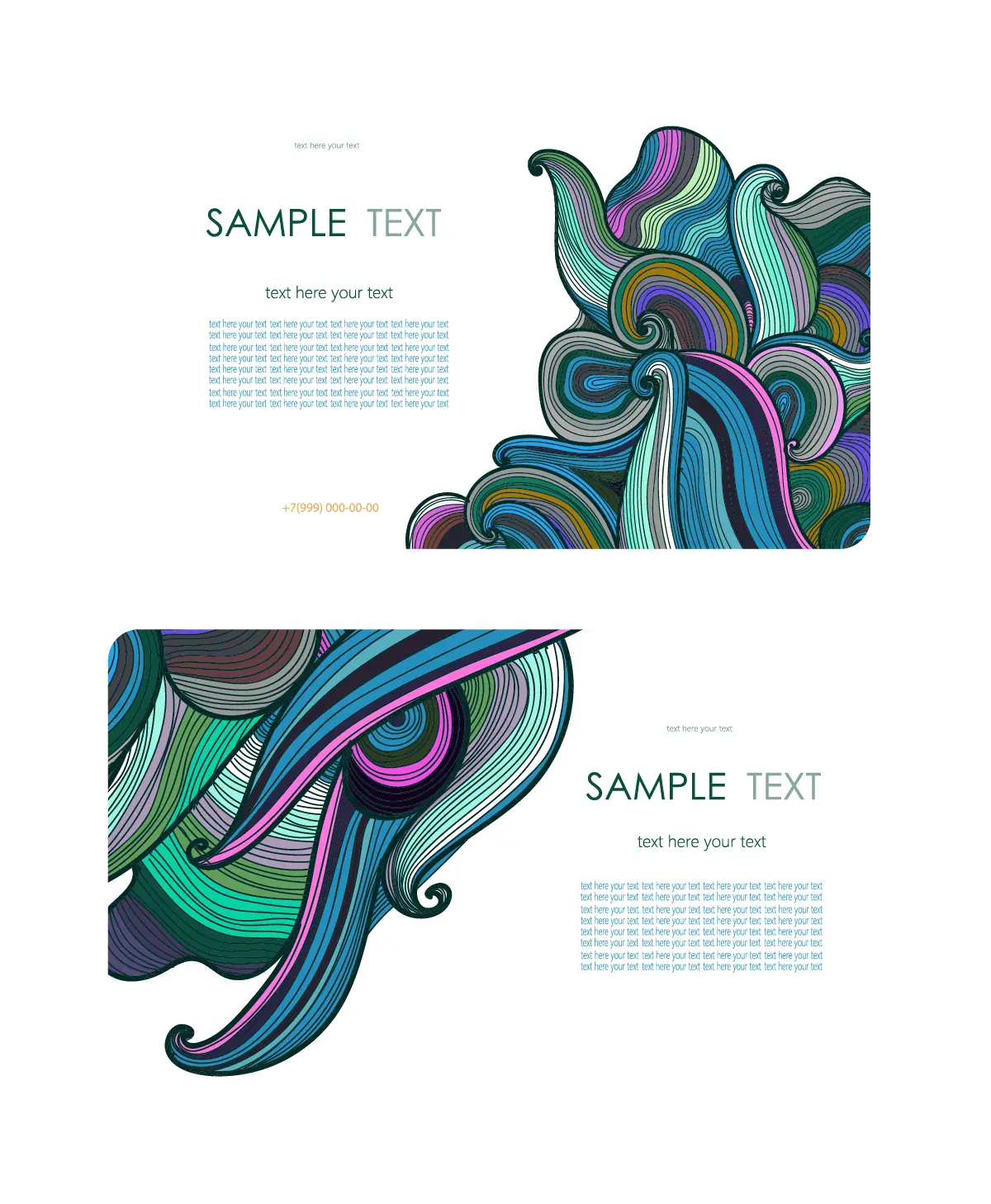 Colorful Abstract Design with Sample Text