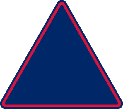 Geometric Blue and Red Triangle Symbol