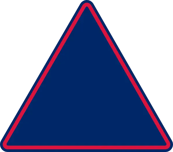 Geometric Blue and Red Triangle Symbol
