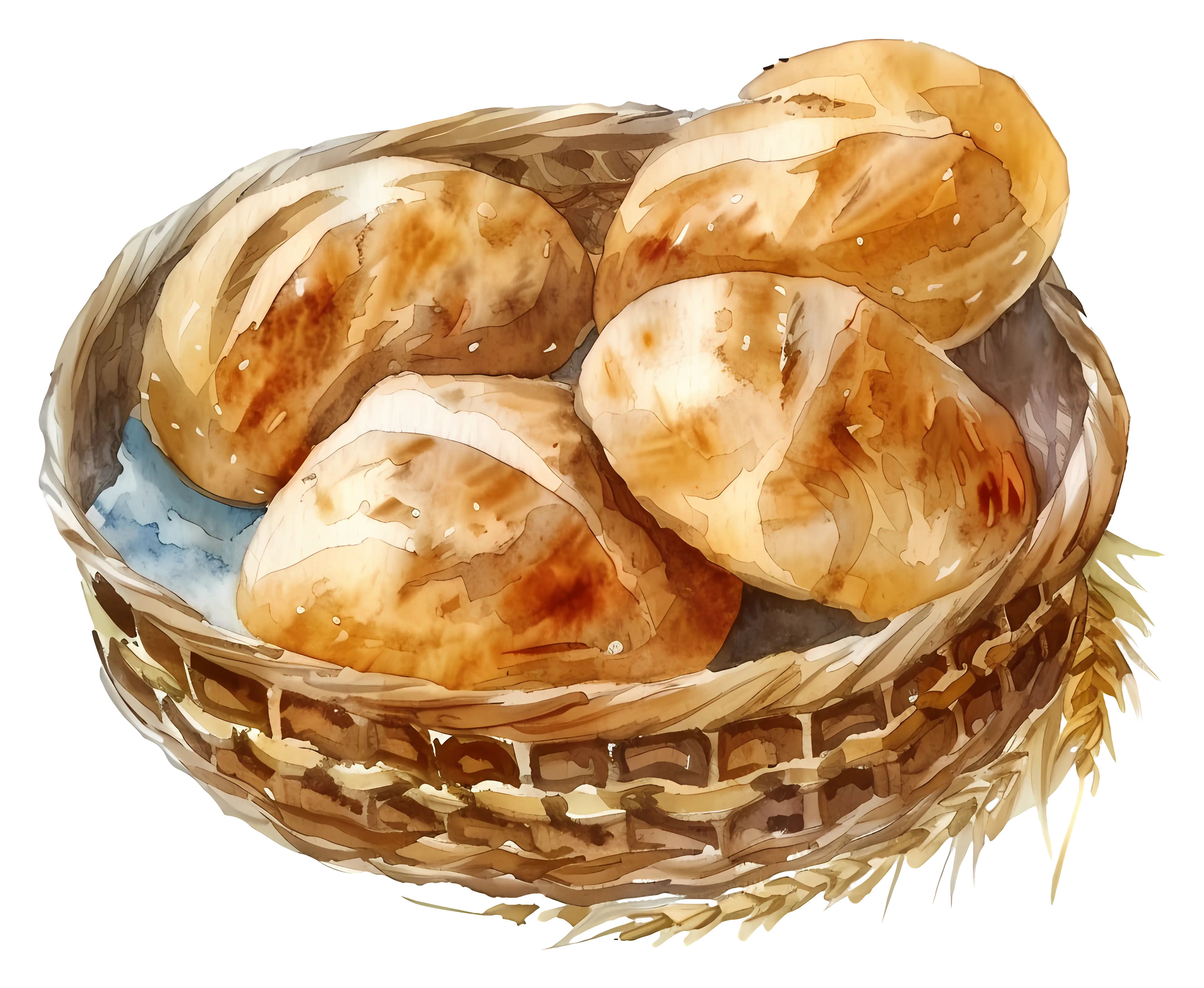 Bread Rolls in Basket