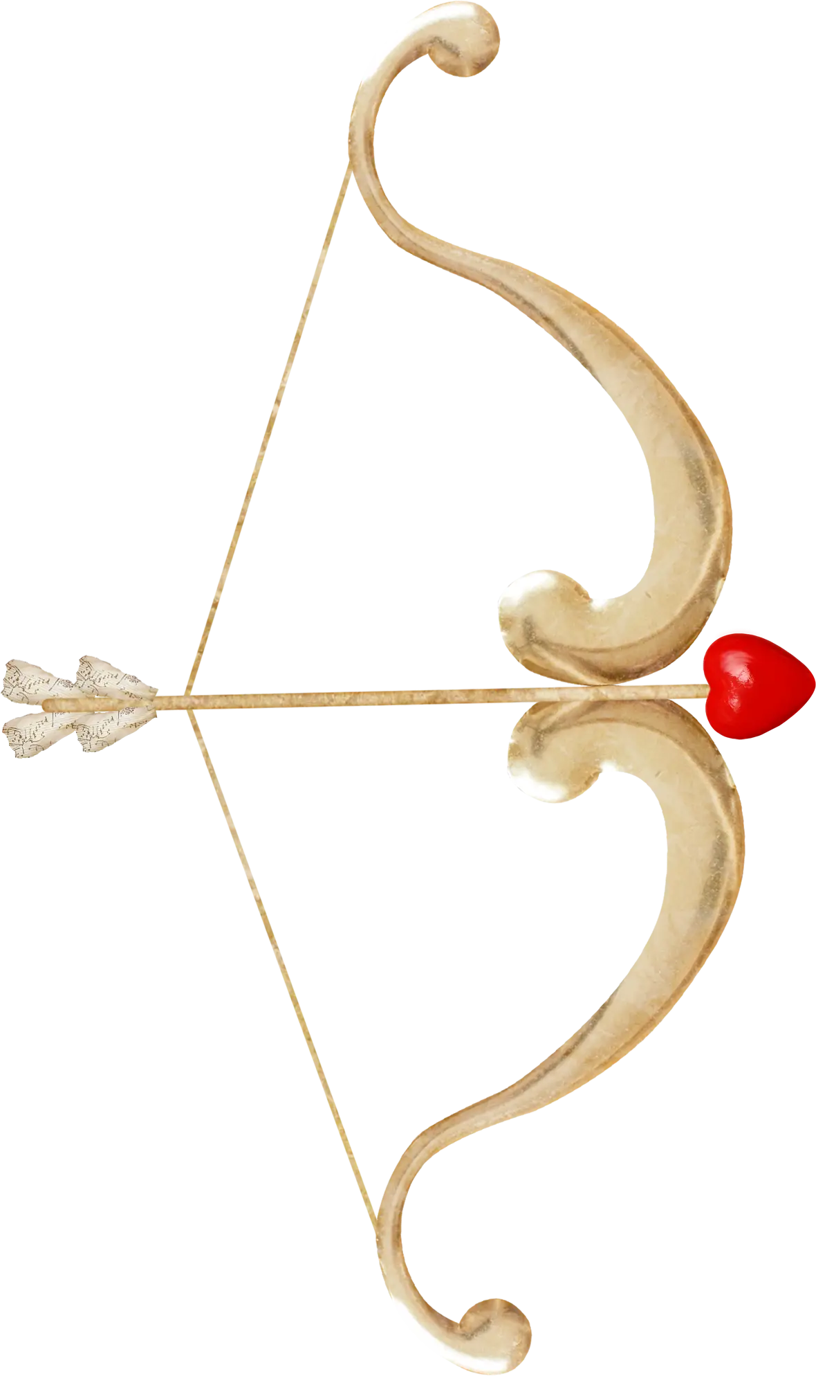 Cupid's Golden Bow and Heart Arrow