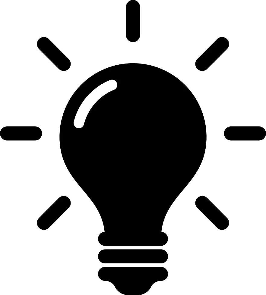 Light Bulb Icon Symbolizing Ideas and Innovation