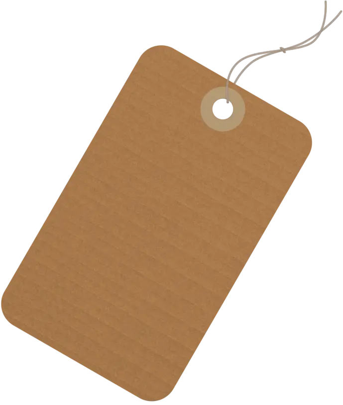 Cardboard Tag with String