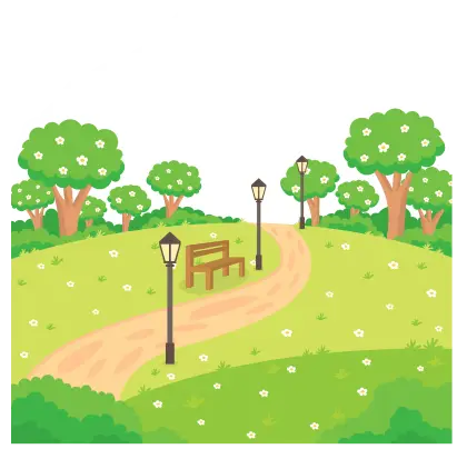 Peaceful Park Illustration