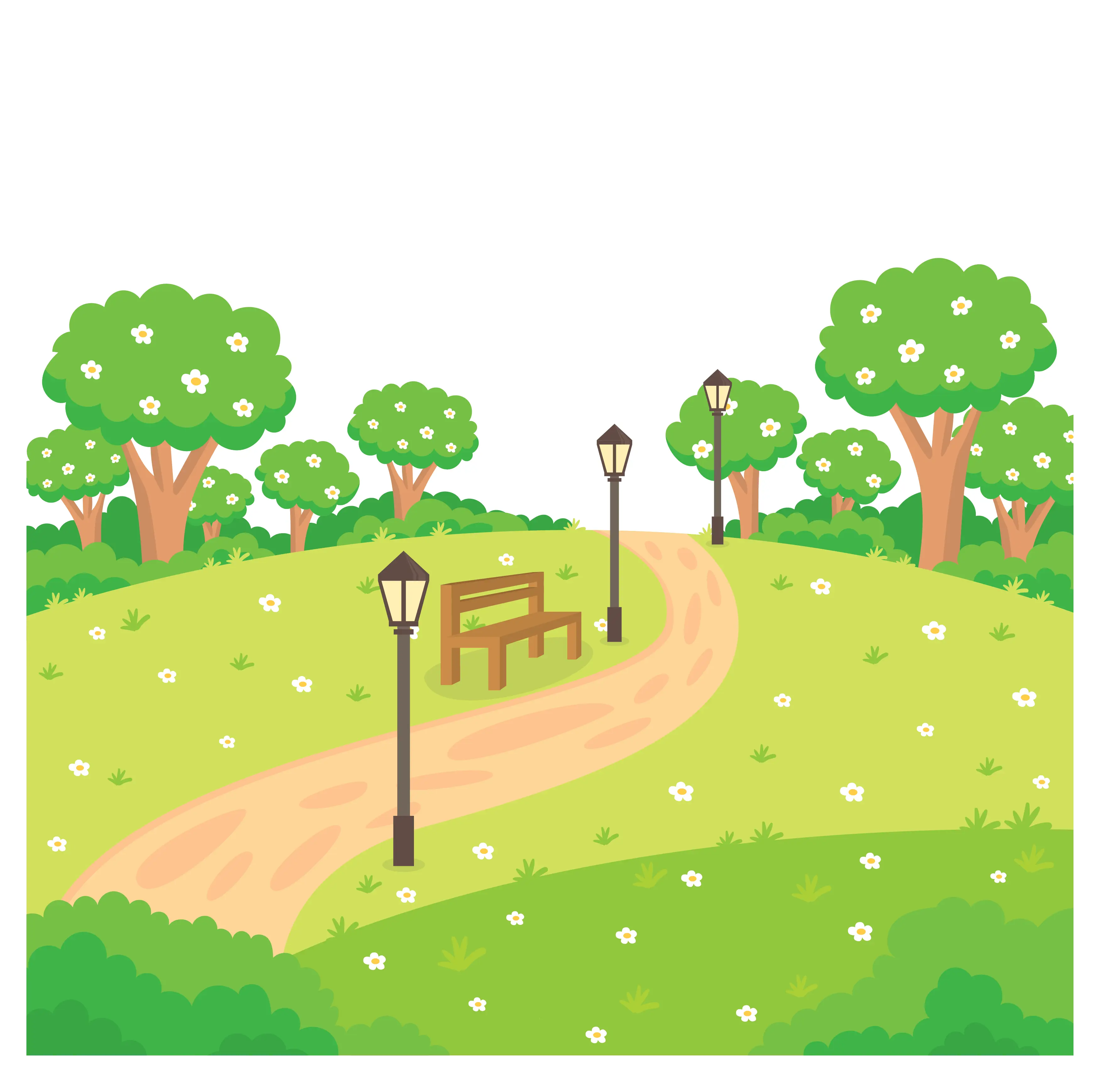 Peaceful Park Illustration