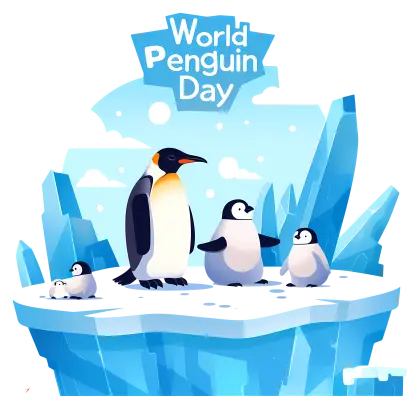 Penguins on Ice for World Penguin Day