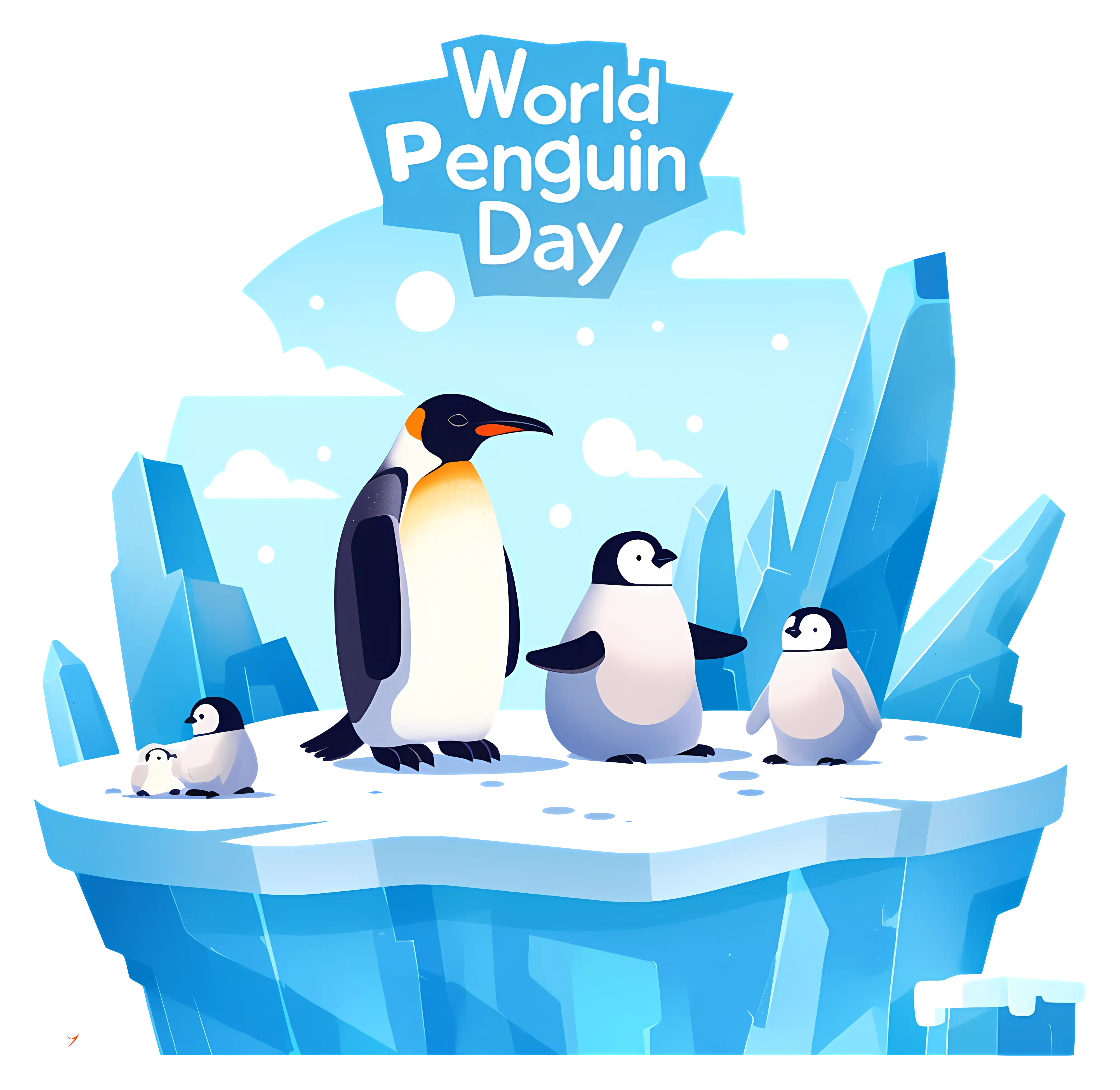 Penguins on Ice for World Penguin Day