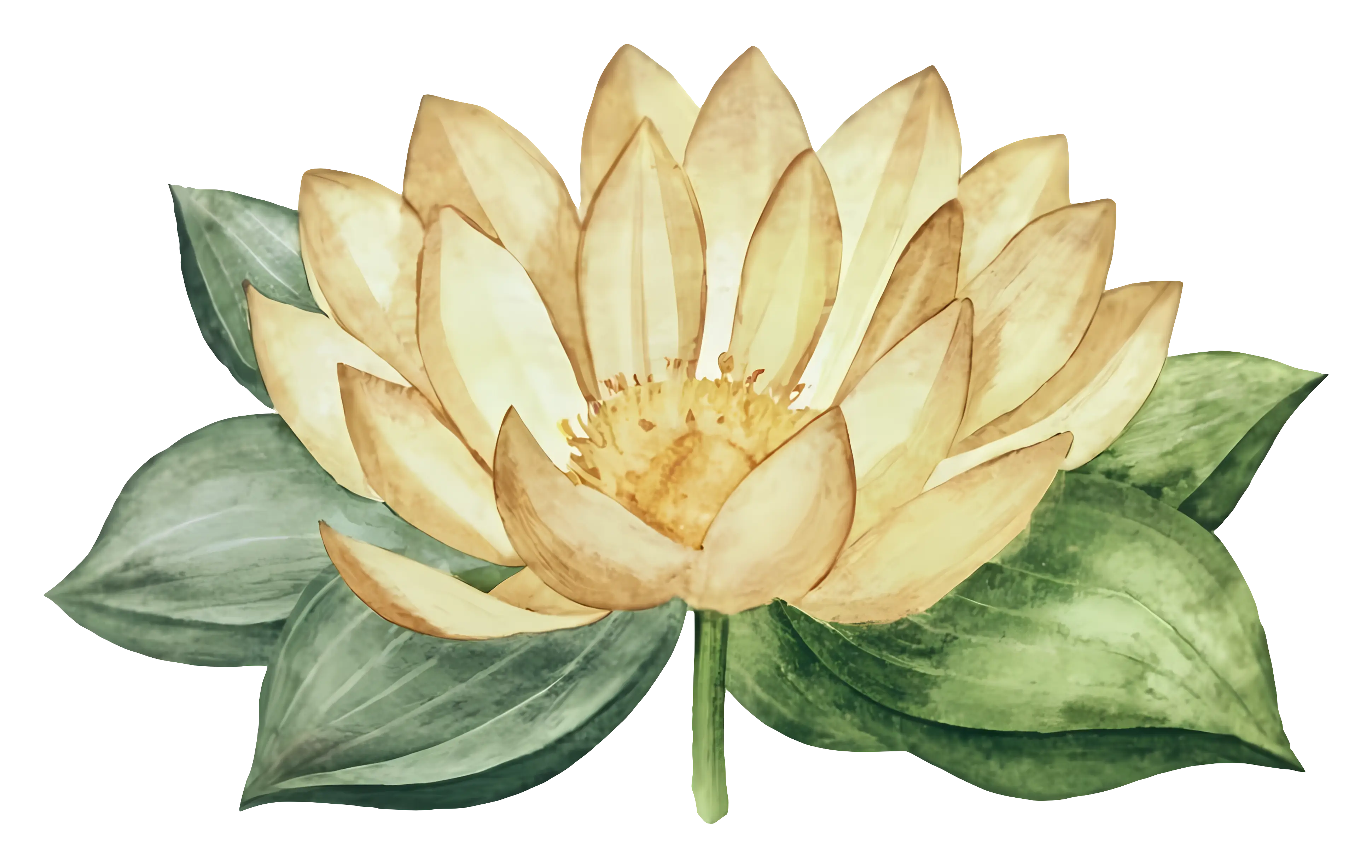 Serene Yellow Lotus Flower