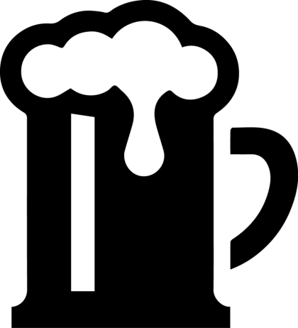 Black Beer Mug Icon