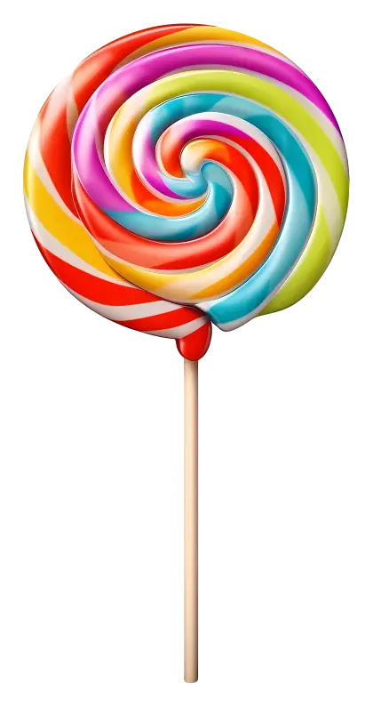 Bright Rainbow Swirl Lollipop