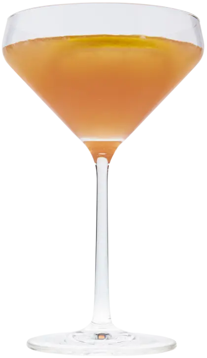 Cocktail Glass with Orange Liquid