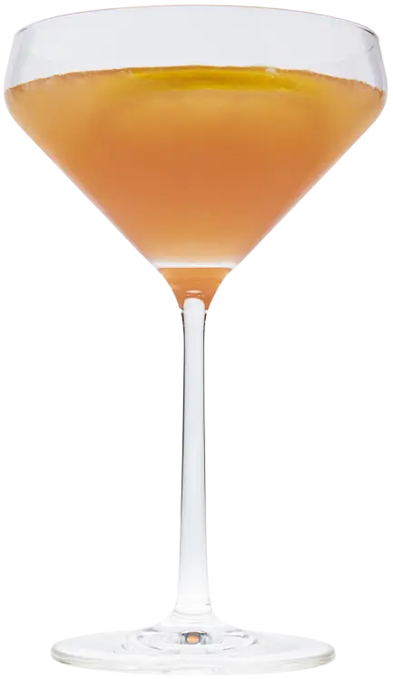 Cocktail Glass with Orange Liquid