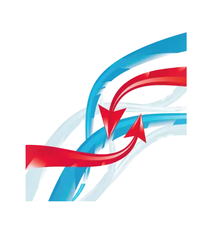 Red and Blue Arrows Graphic