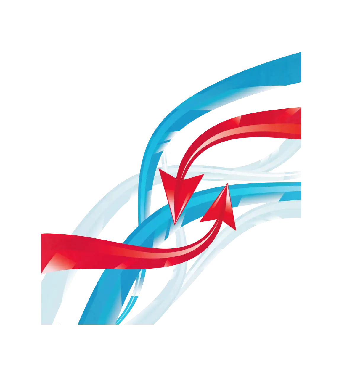 Red and Blue Arrows Graphic