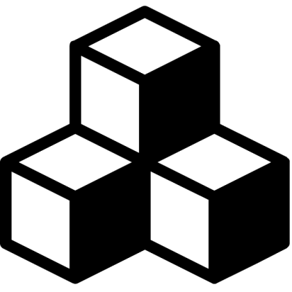 Minimalist Stacked Cubes Icon