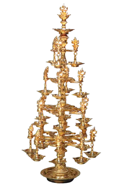 Tall Golden Lamp