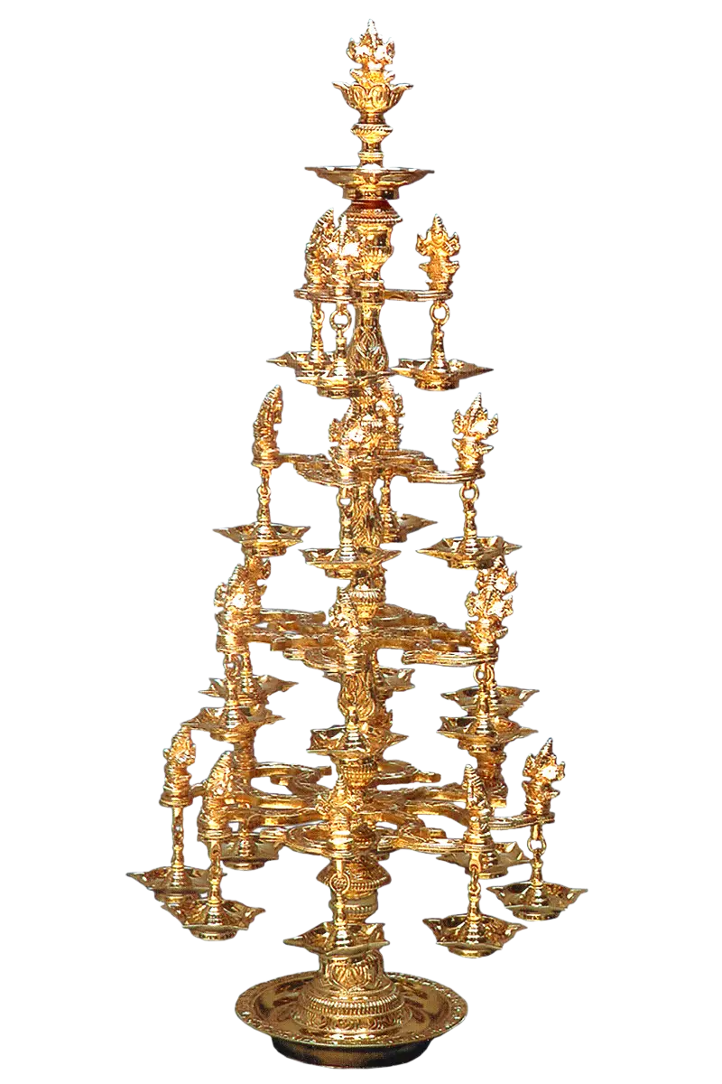 Tall Golden Lamp