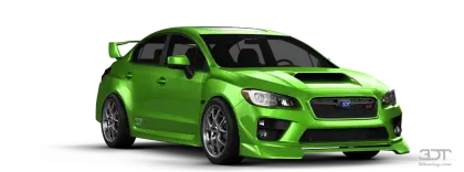 Green Subaru WRX STI Sports Car for Speed Enthusiasts