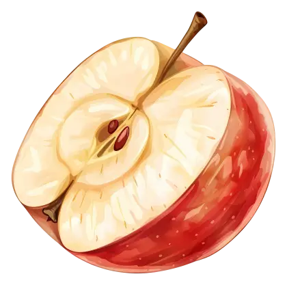 Sliced Red Apple