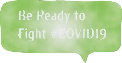 Green Speech Bubble with COVID-19 Message