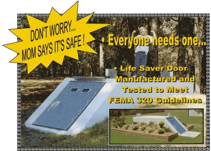 Storm Shelter with Life Saver Door