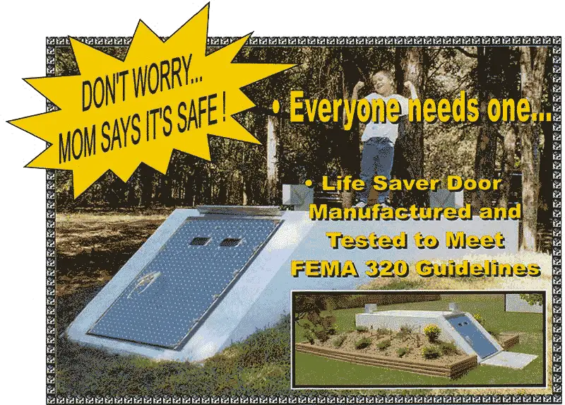 Storm Shelter with Life Saver Door