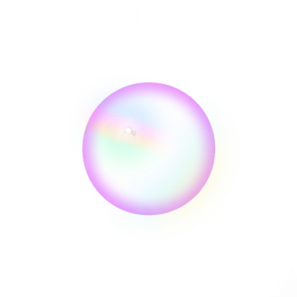 Transparent Soap Bubble with Rainbow Reflection