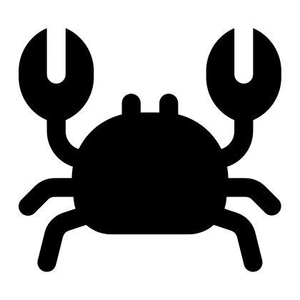 Black Crab Silhouette Design