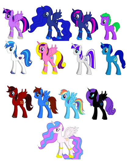 Colorful Pony Characters