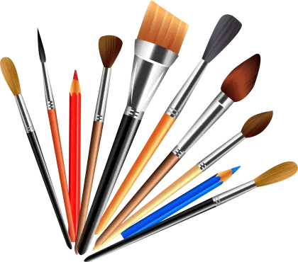 Set of Painting Brushes Illustration