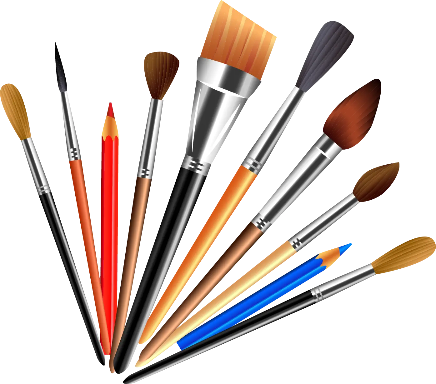 Set of Painting Brushes Illustration