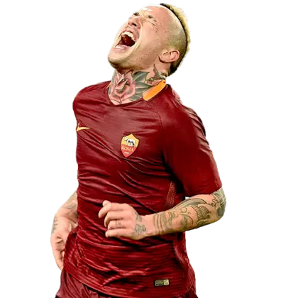 Soccer Player Celebrating in Red Jersey