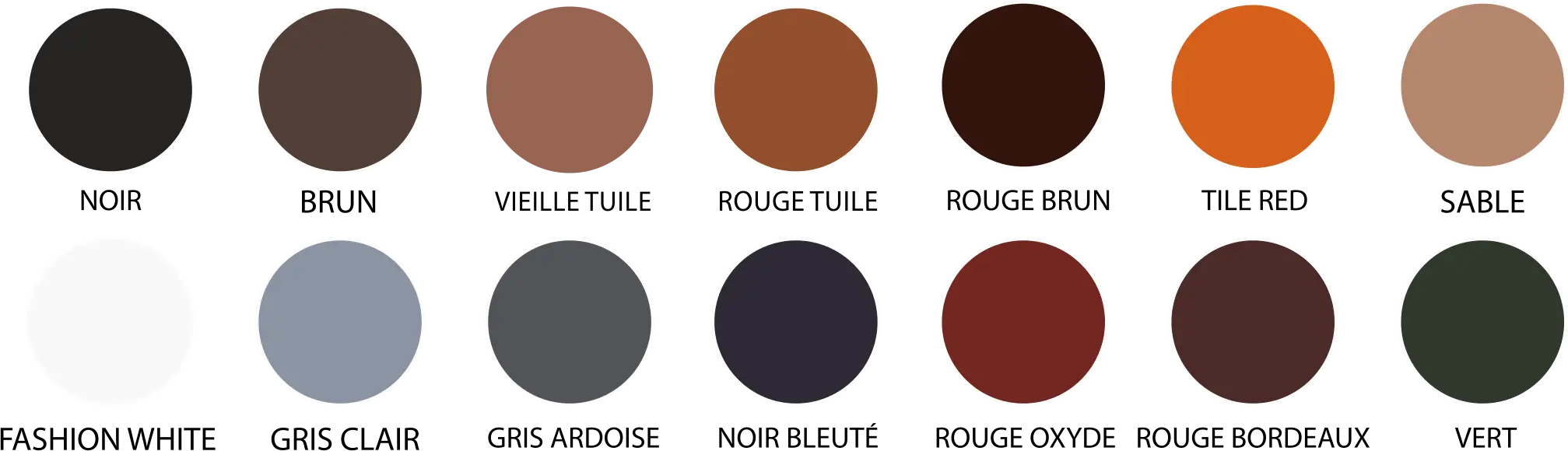 Color Palette with Various Shades