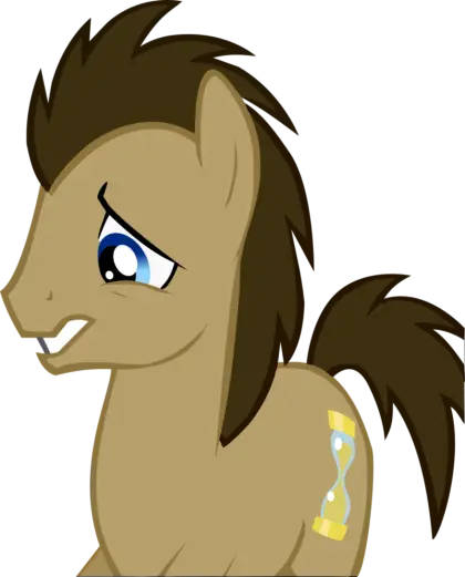 Brown Cartoon Horse with a Thoughtful Expression