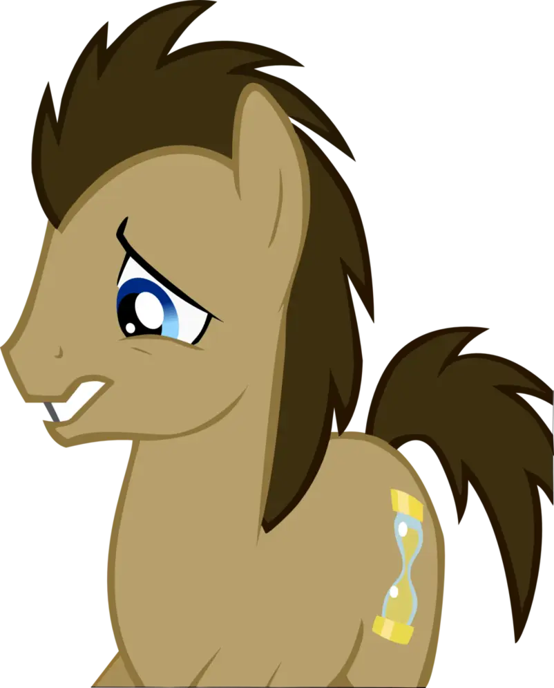Brown Cartoon Horse with a Thoughtful Expression
