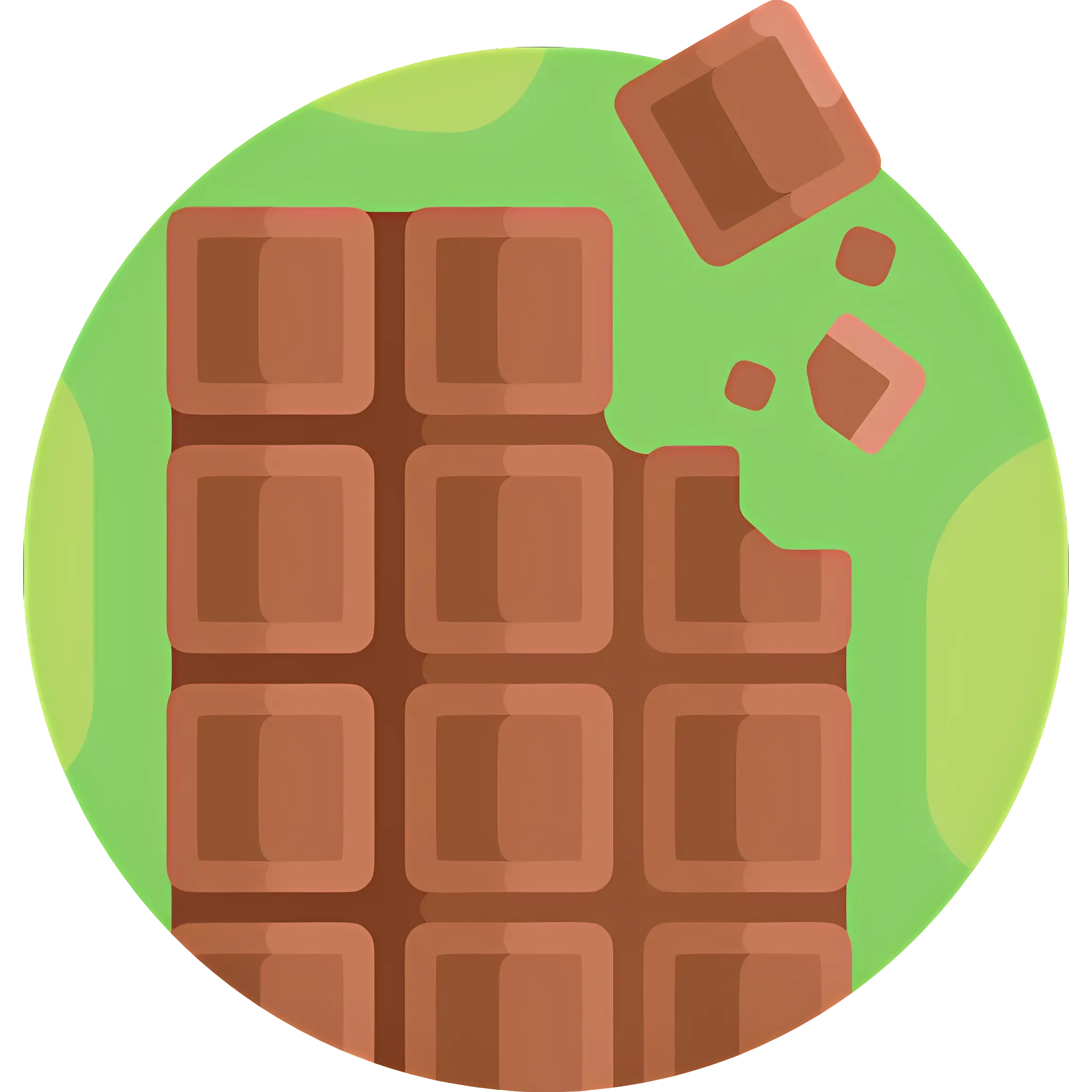 Chocolate Bar with Bite Taken